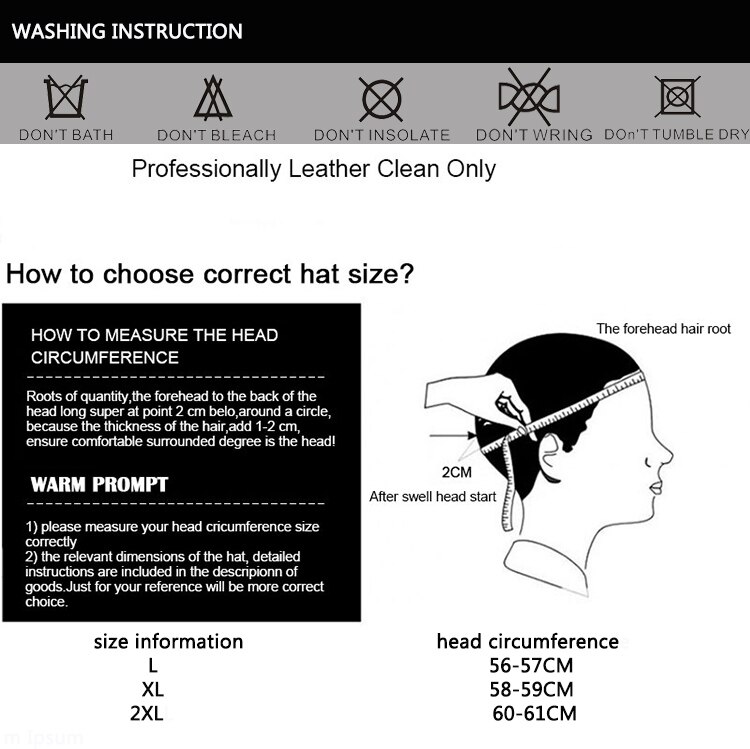 Clasic leather hat