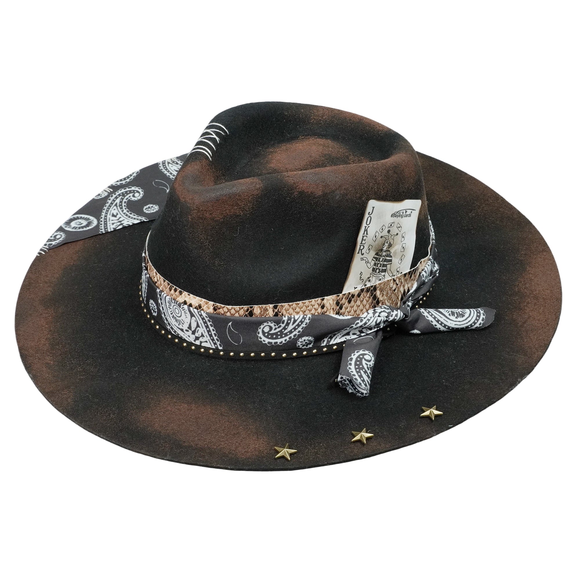 Architectural Felt Hat – Straight Brim, Retro Card Trim