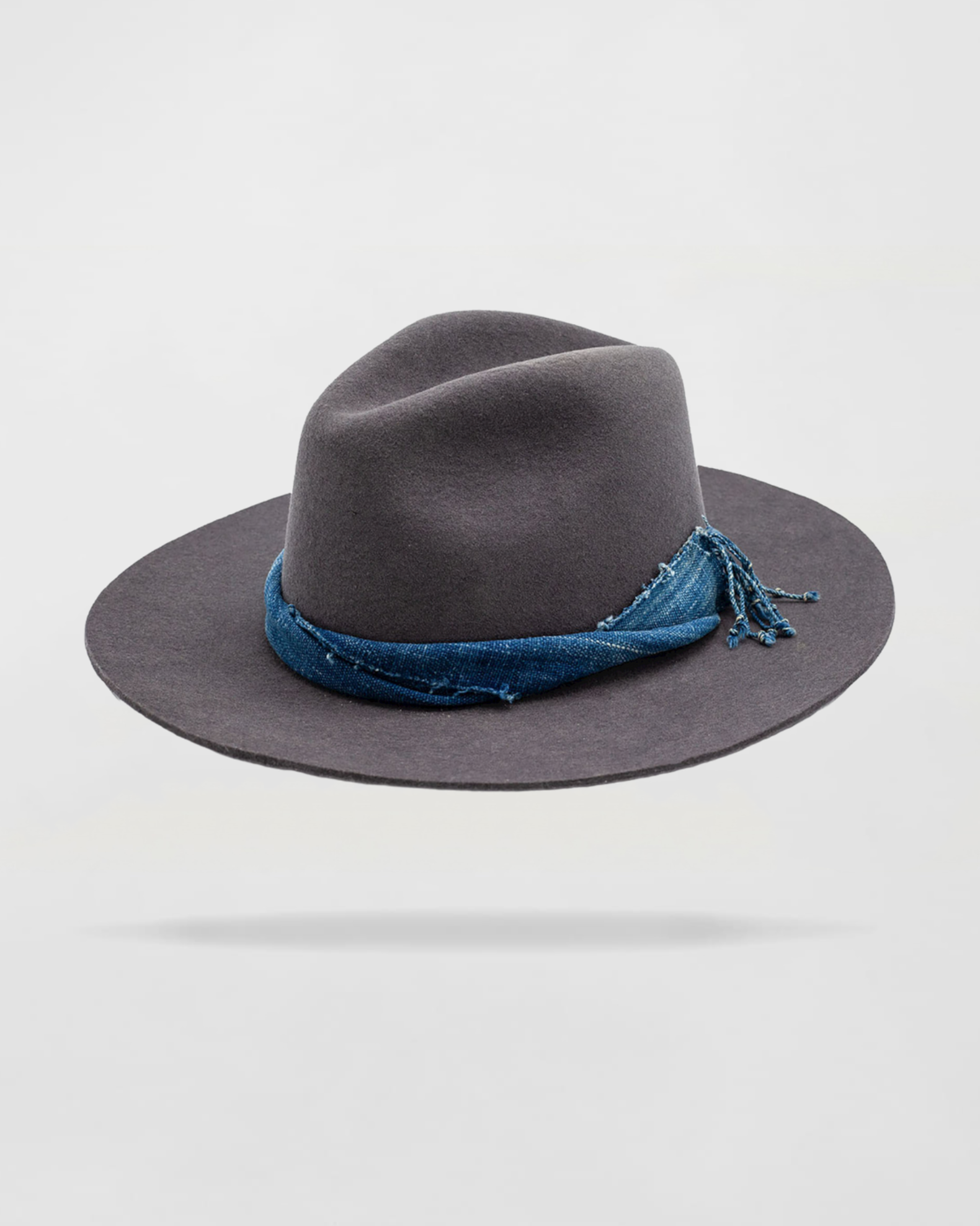 Women Whimsical Whispers Felt Fedora Hat in Grey