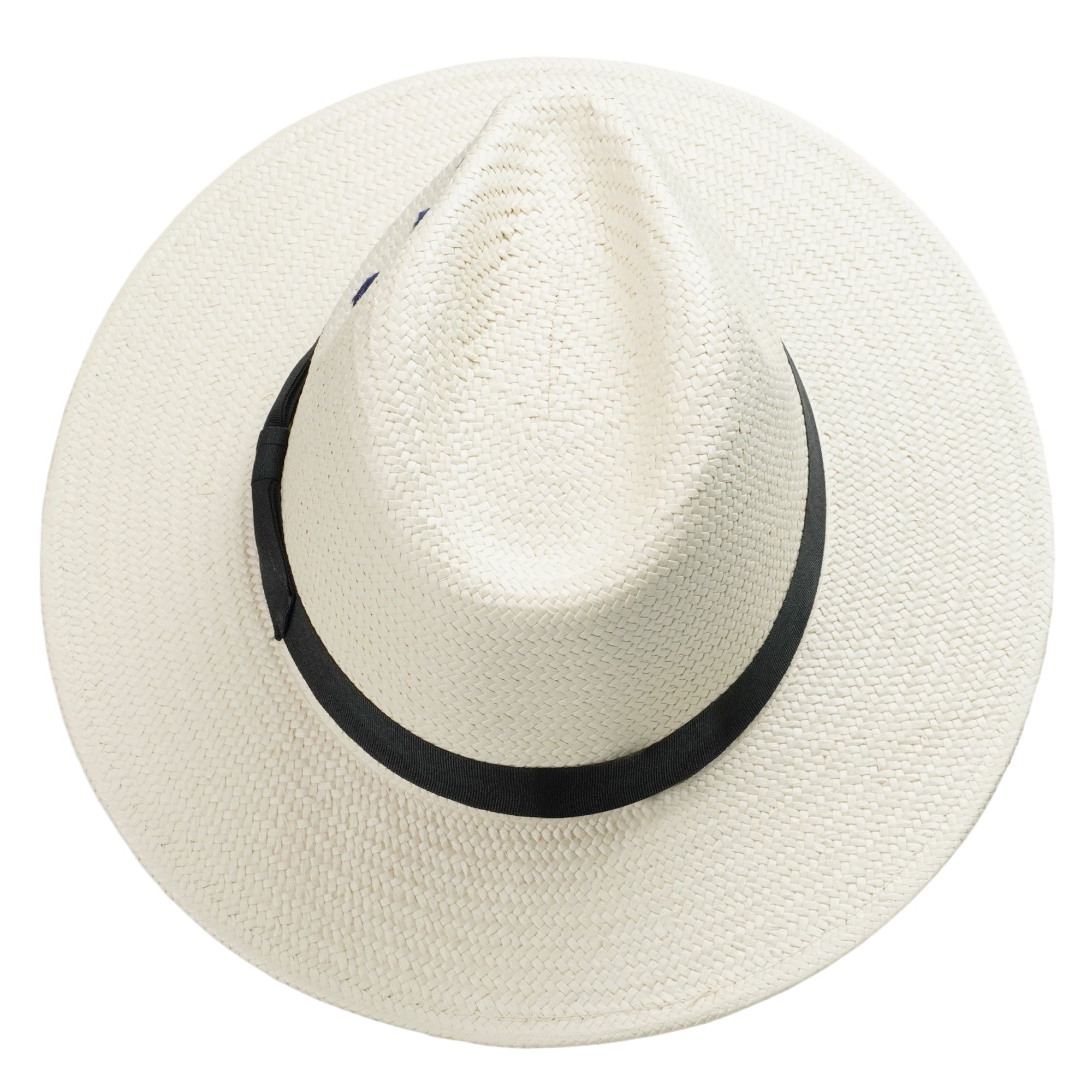 Off-White Straw Hat - Classic Teardrop with Star Detail