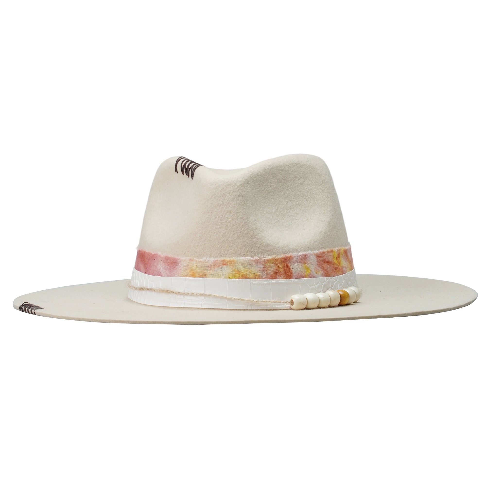 Refined Felt Hat – Minimalist Silhouette, Bold Textured and Dyed Hatband