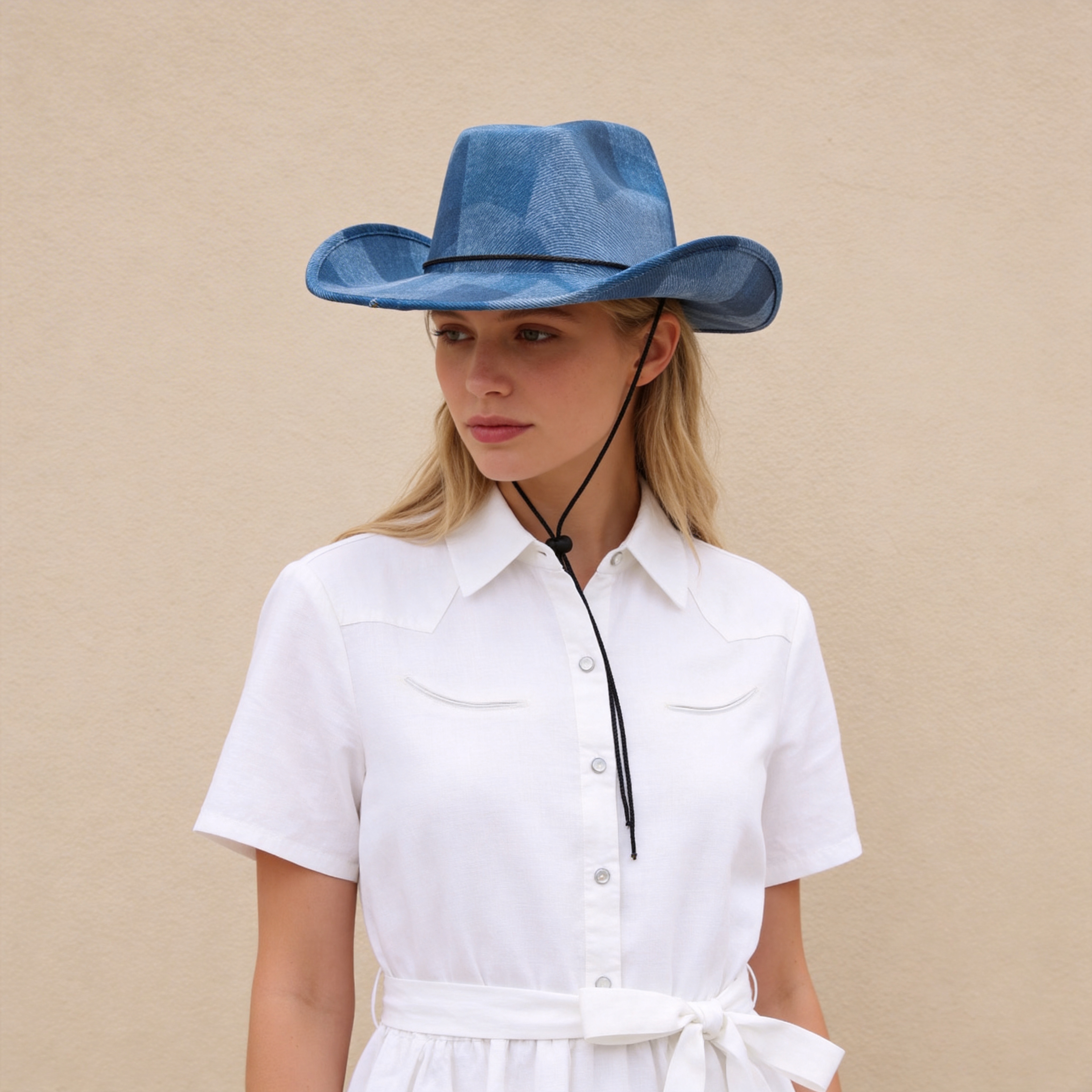 Plaid West – Blue Stitch