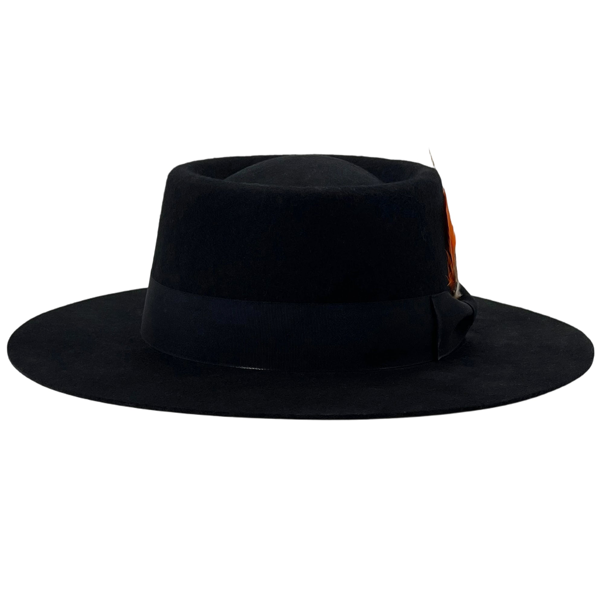 Modern Gambler – Custom Fabric Band & Feather