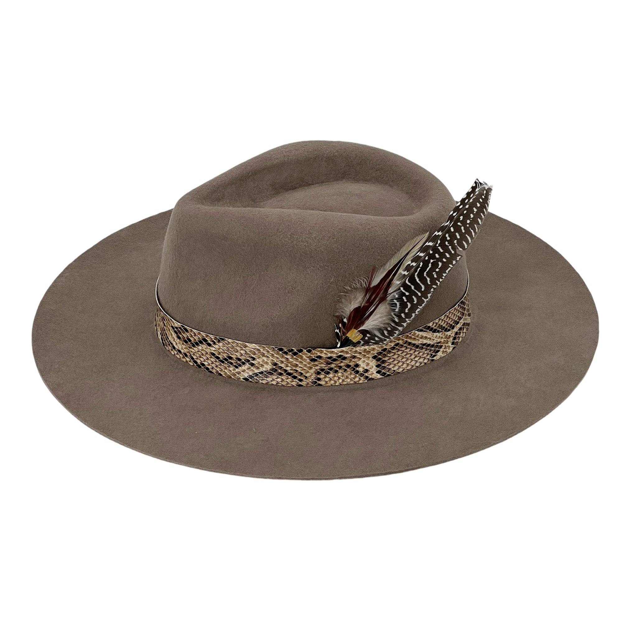 Soft Gray Wide-Brim Hat