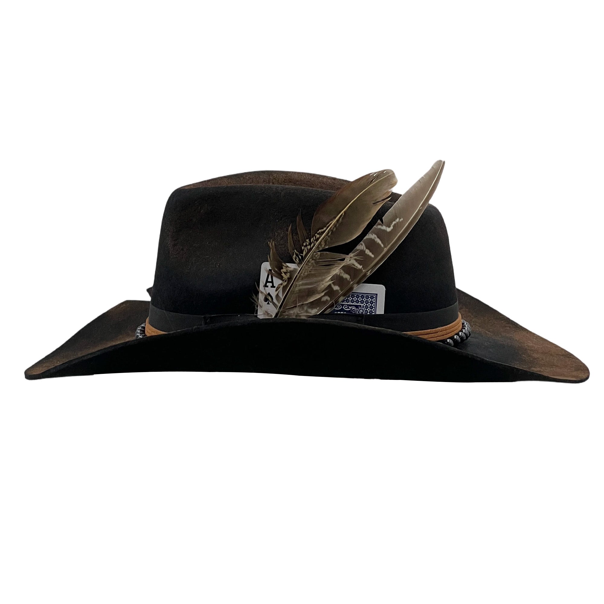 Hand-Burned Western Hat – Black