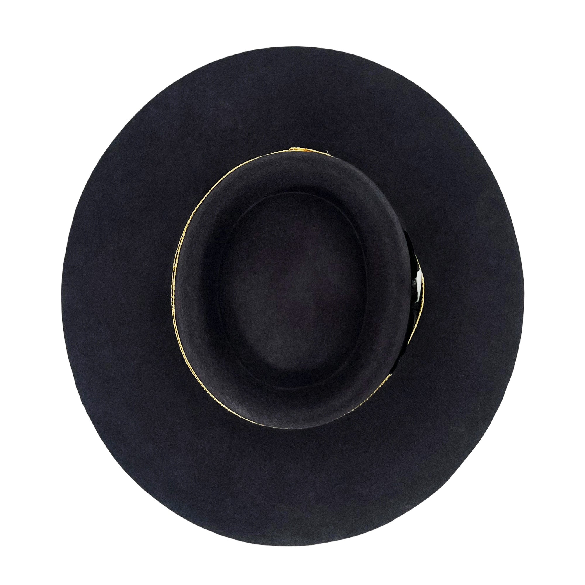 Women Black Felt Gambler Hat