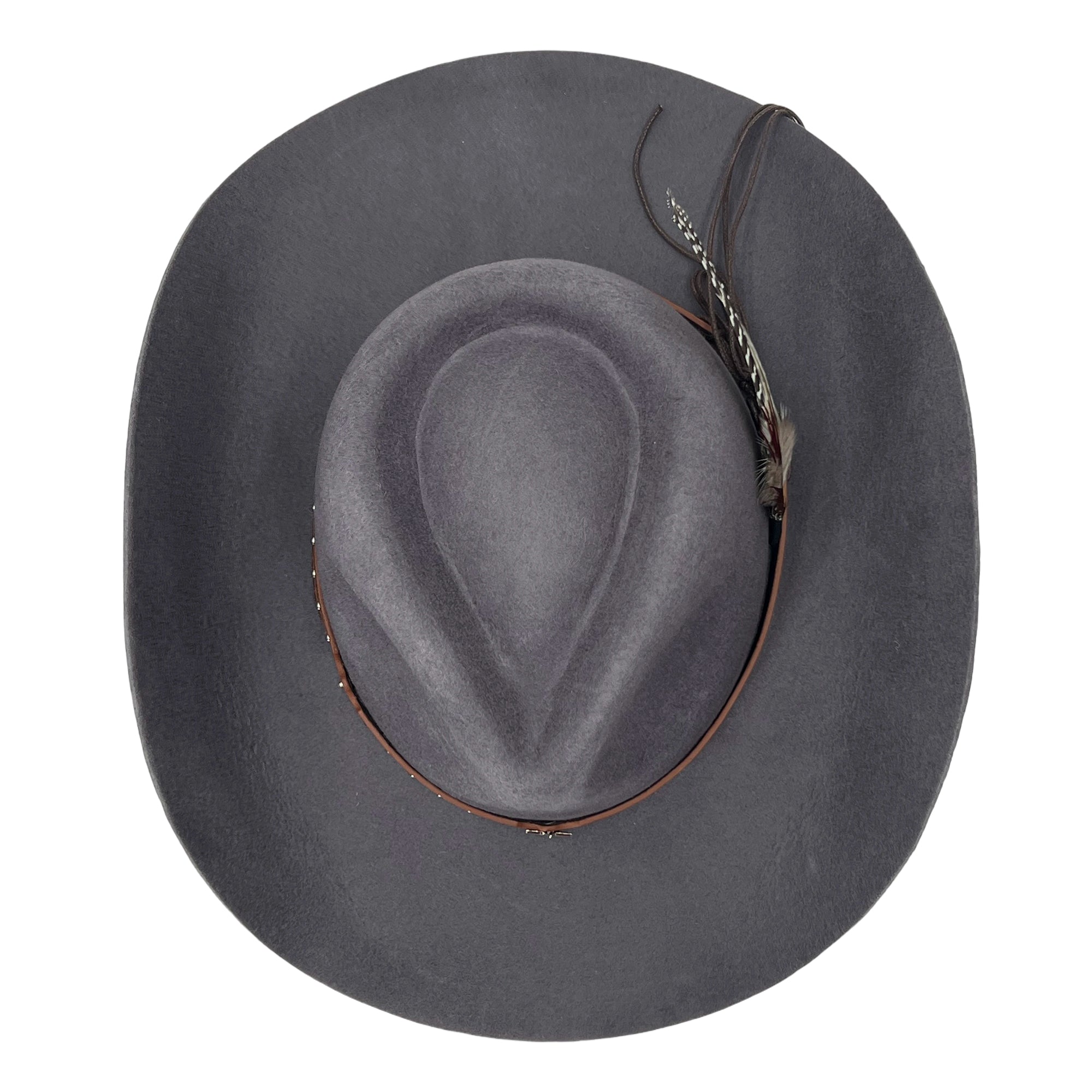 Modern Earthy Gray Hat – Metal Clasp Accent