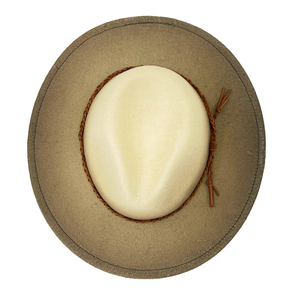 Gradient Oatmeal Flat-Brim – Braided Cord Knot