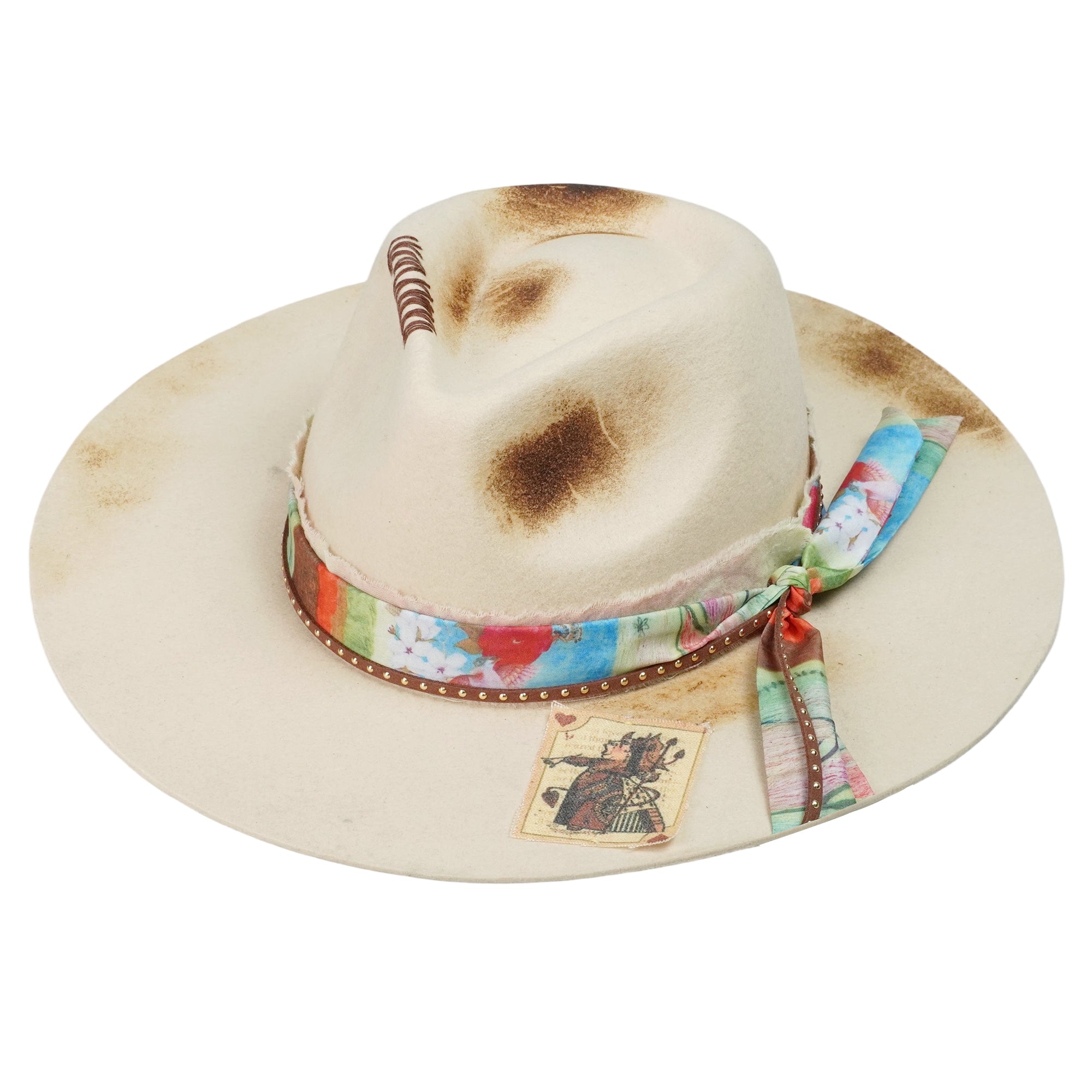 Edgy Felt Hat – Custom Band, Contrast Appliqué