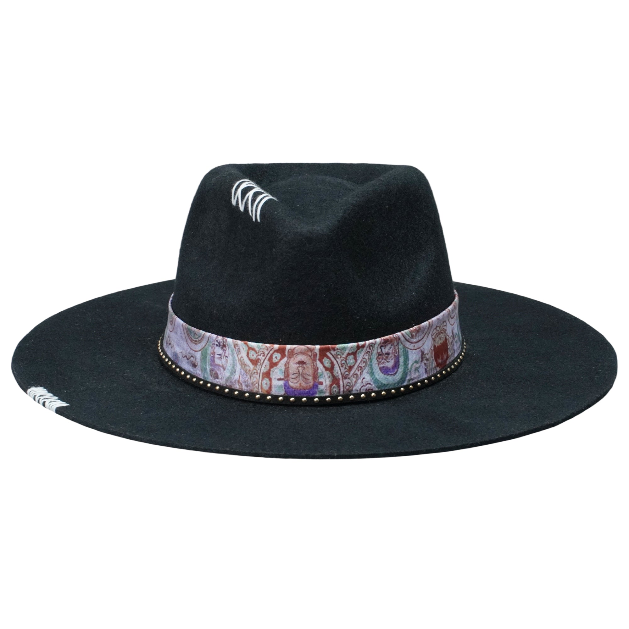 Modern Black Hat: Custom Fabric and Simple Tie
