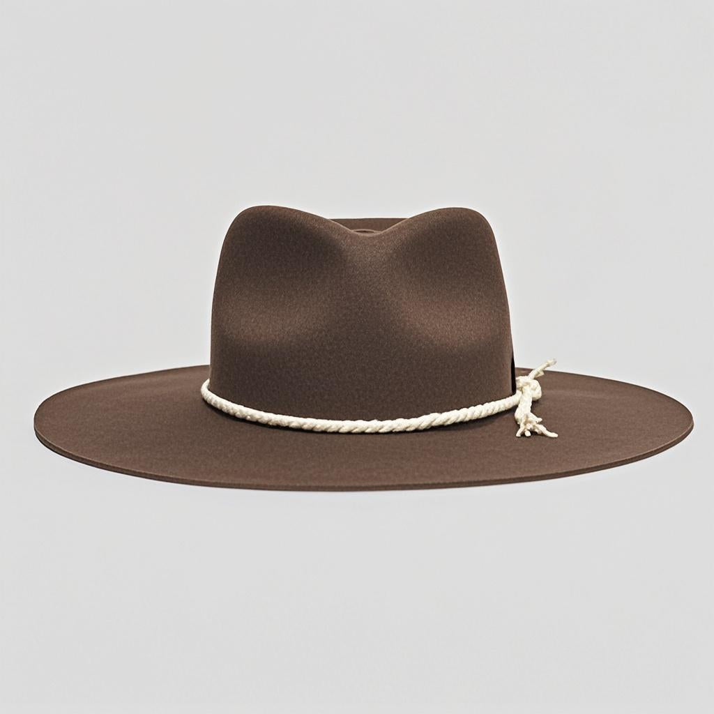 Classic Men's Felt Fedora Hat-Taupe