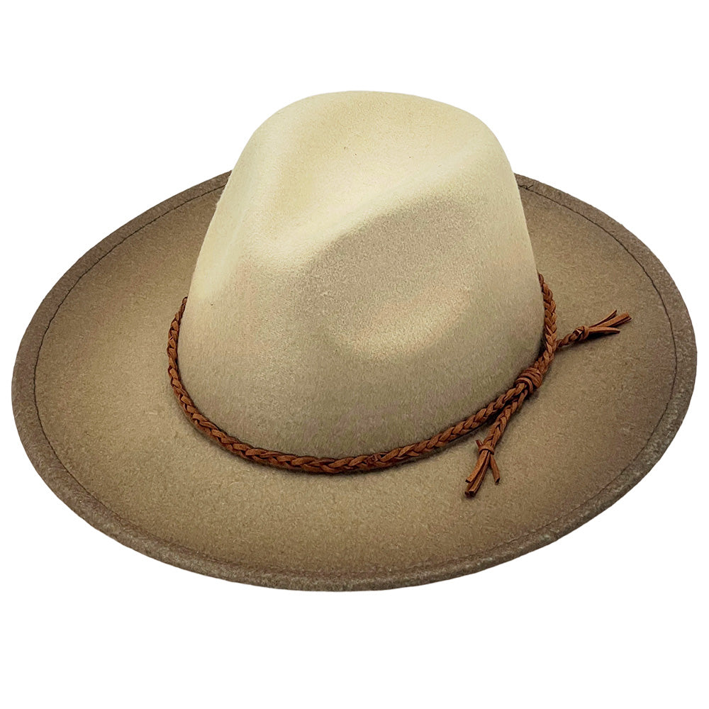 Gradient Oatmeal Flat-Brim – Braided Cord Knot