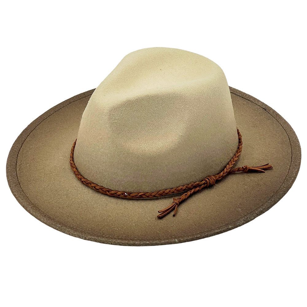 Gradient Oatmeal Flat-Brim – Braided Cord Knot