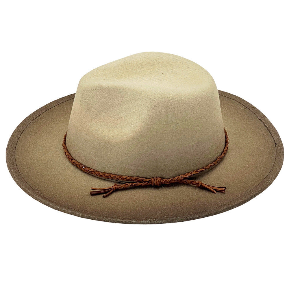 Gradient Oatmeal Flat-Brim – Braided Cord Knot