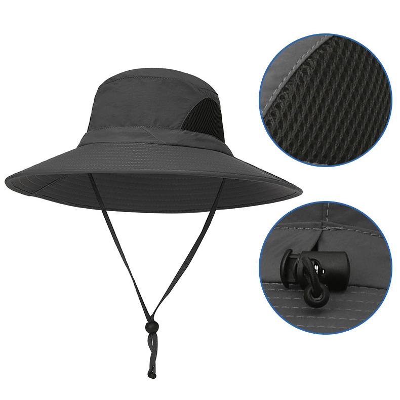 Unisex Large Brim Waterproof Breathable Outdoor Quick Dry Boonie Hat