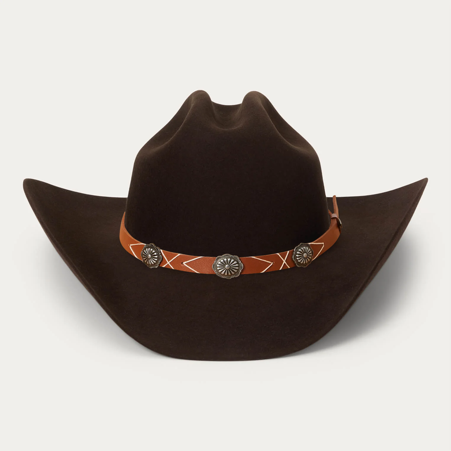 Rustic Felt Cowboy Hat -  Red