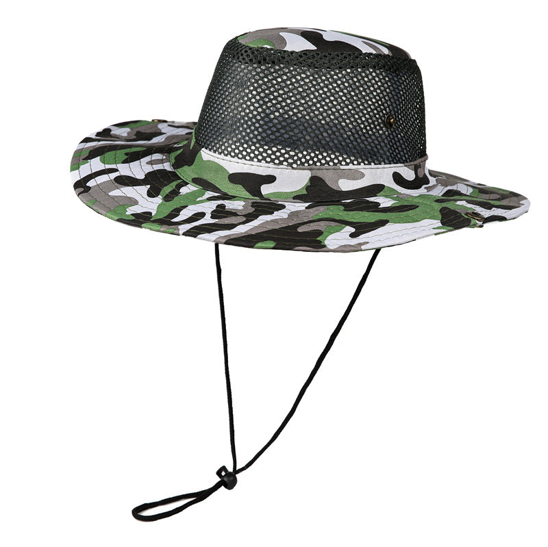 Lightweight Camouflage Mesh UV Protective Sun Hat