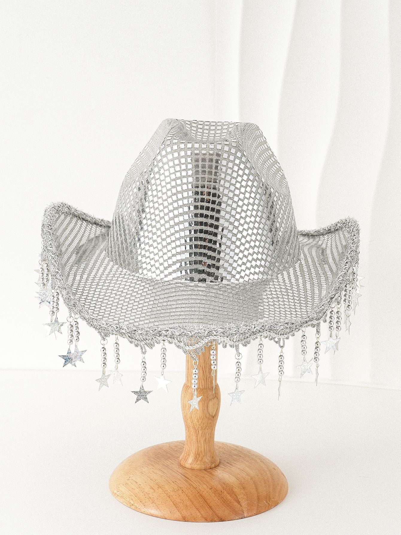 Adjustable Rhinestone Star Cowboy Hat with Tassels