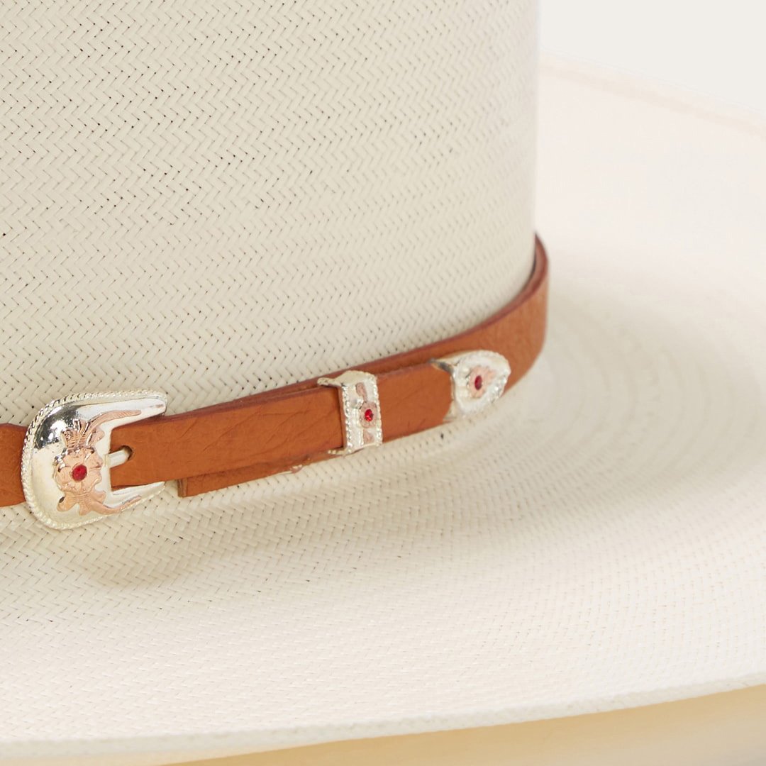 Women Cattleman's Charm White Straw Western Hat