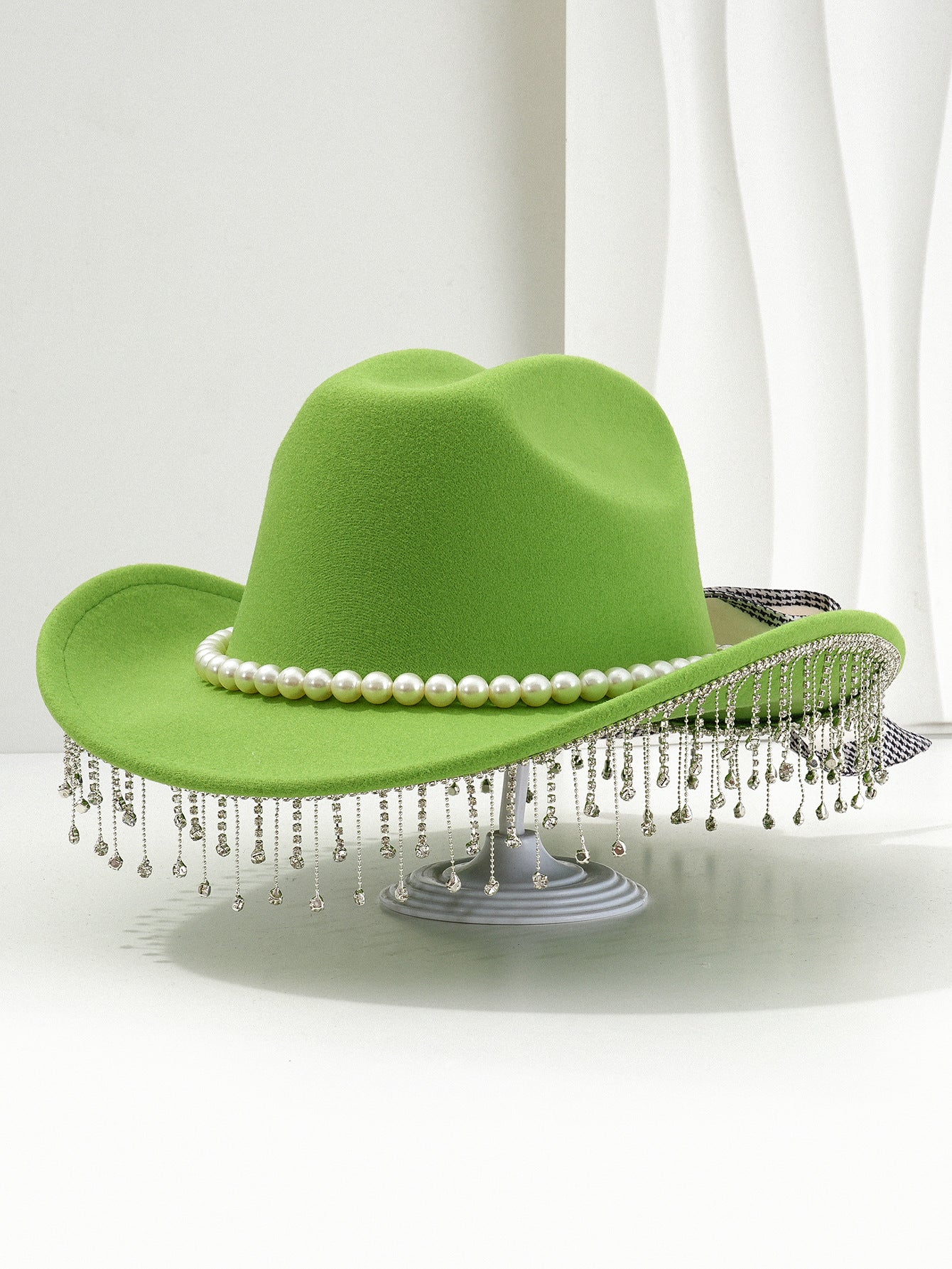 Adjustable Sparkling Cowboy Hat with Tassels