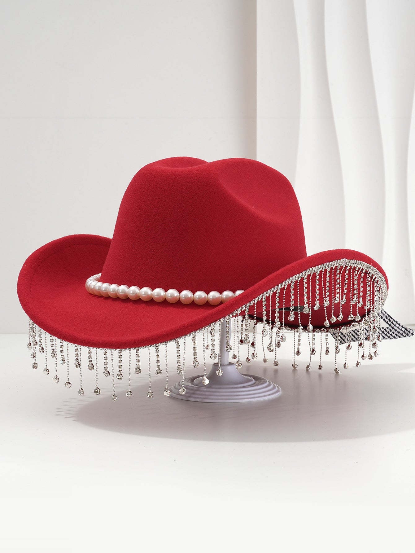 Adjustable Sparkling Cowboy Hat with Tassels