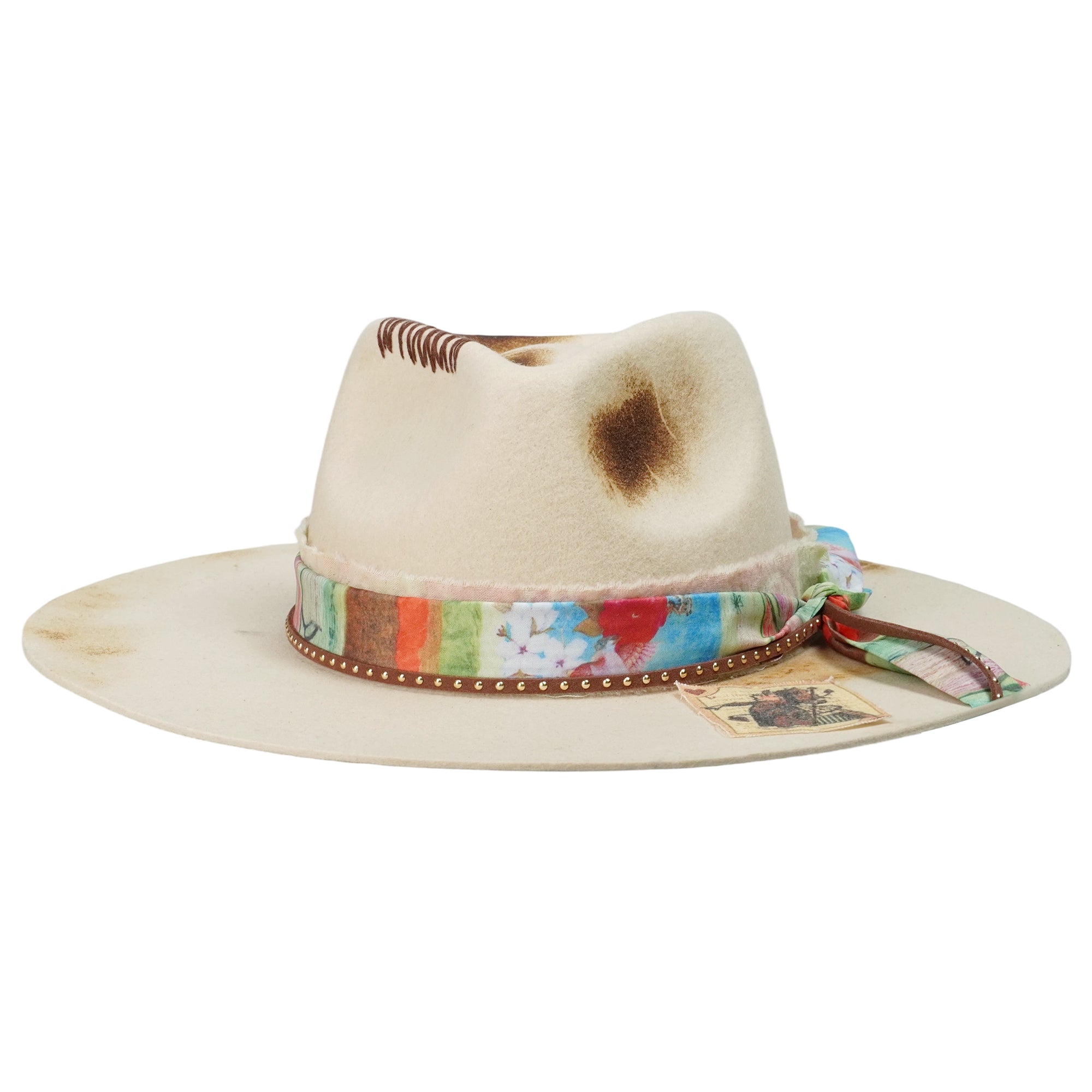 Edgy Felt Hat – Custom Band, Contrast Appliqué