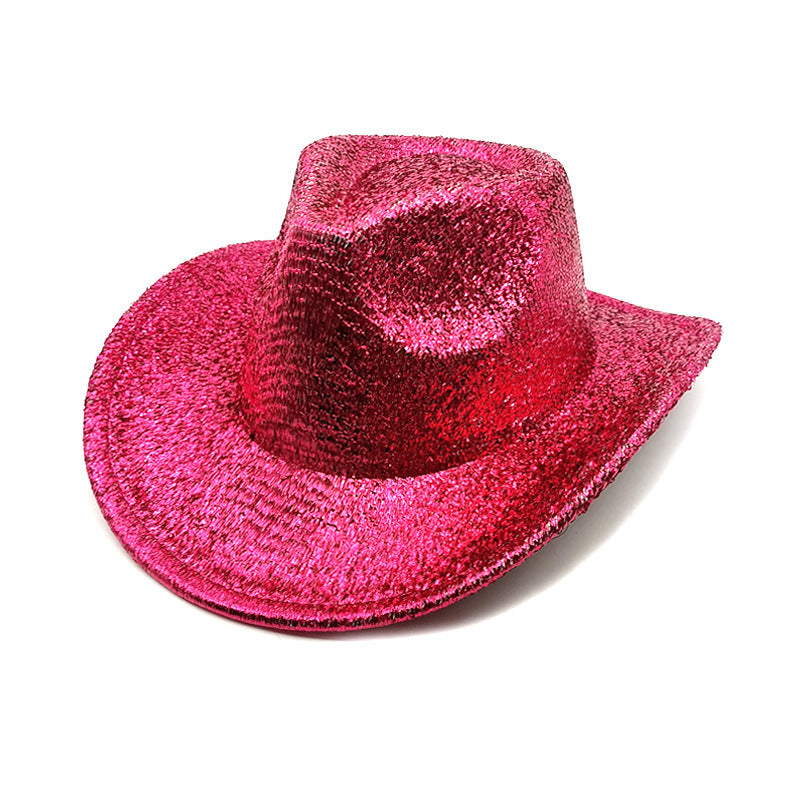 Sparkling Gold & Silver Party Western Cowgirl Hat