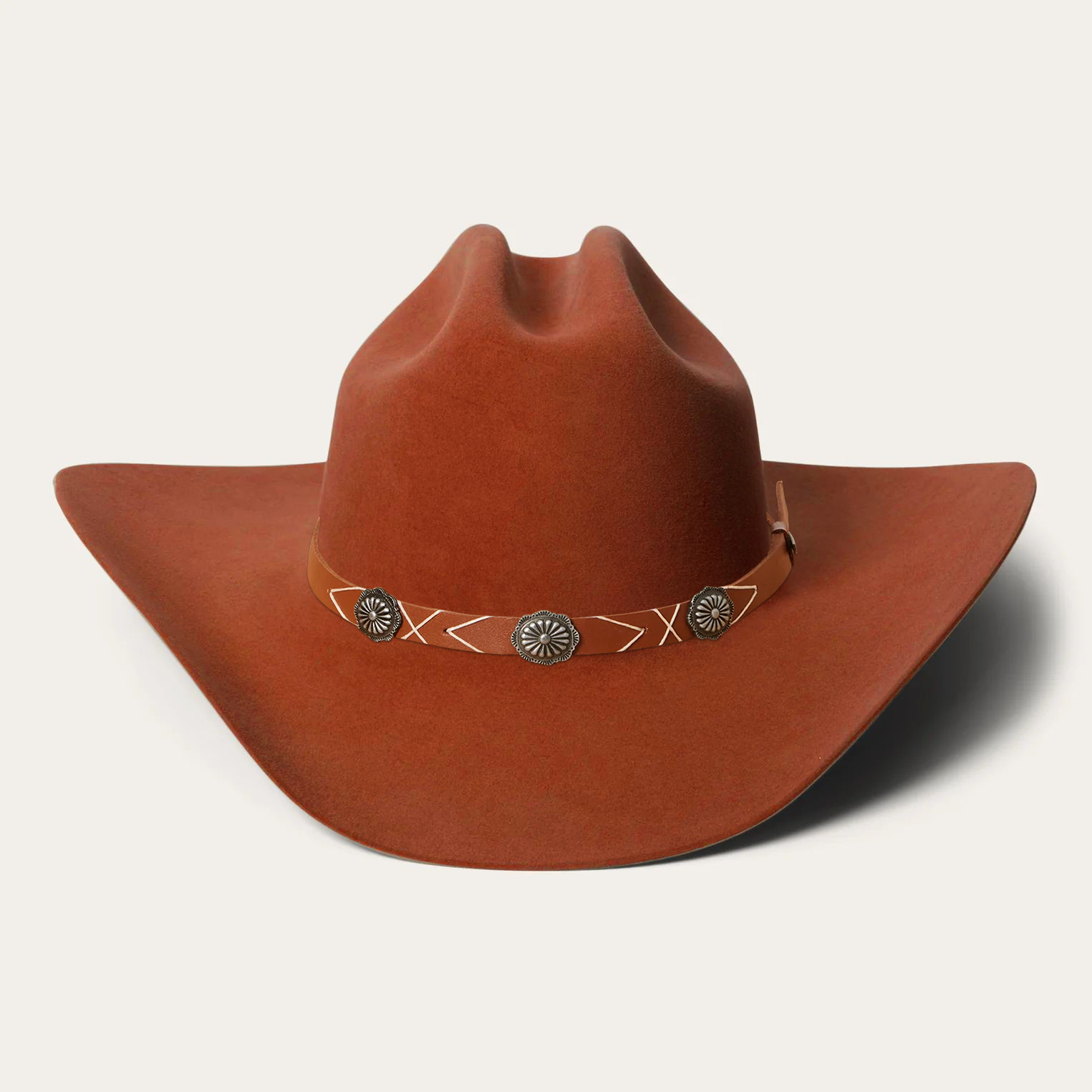 Rustic Felt Cowboy Hat -  Red