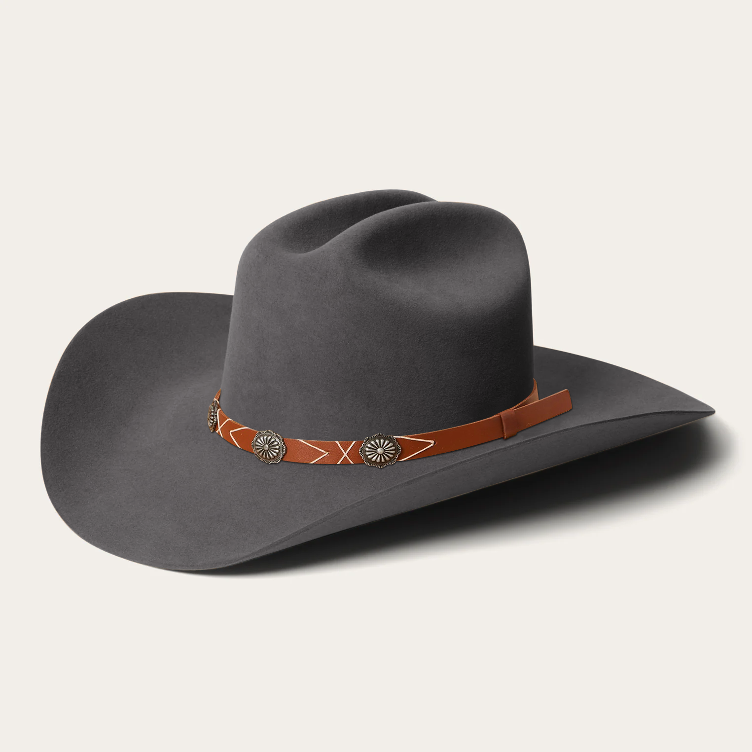 Rustic Felt Cowboy Hat -  Red