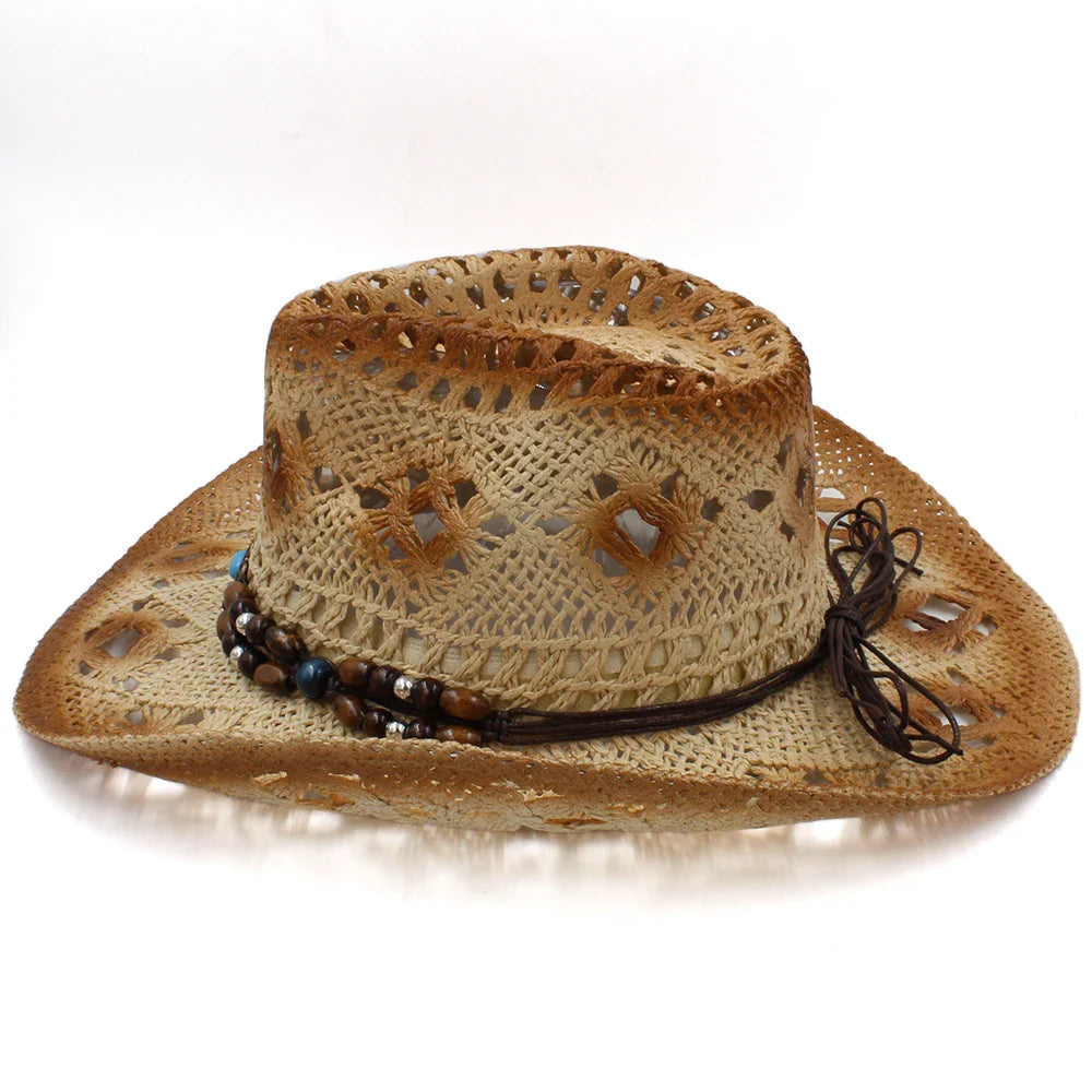 Women Adventure-Ready Straw Cowboy Hat