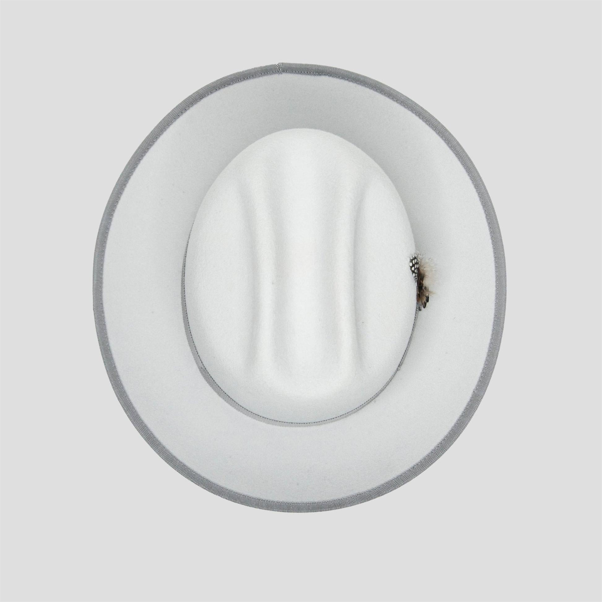 Fashionable Felt Fedora Hat in Sliver Grey