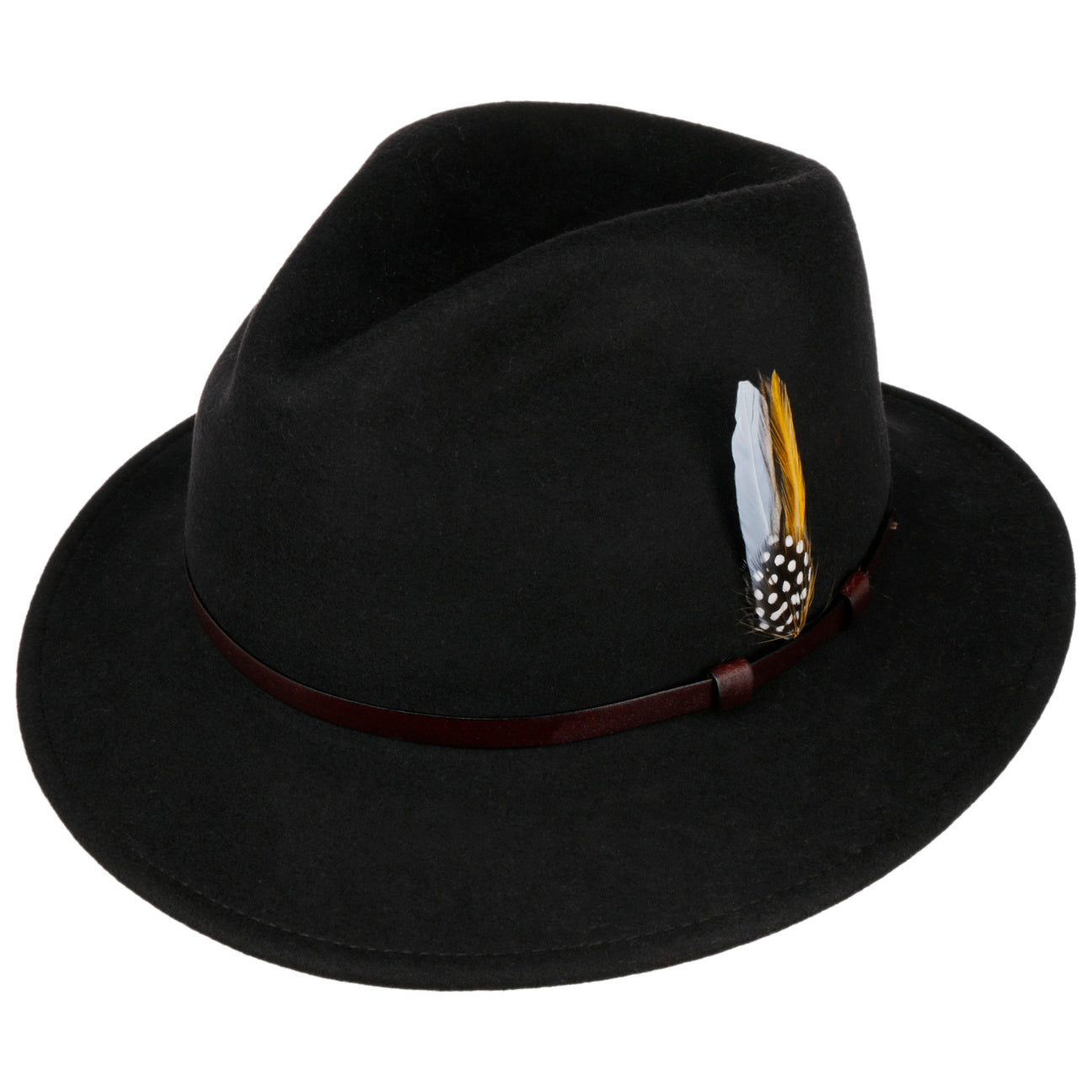 Women Pleston Crushable Felt Fedora Hat