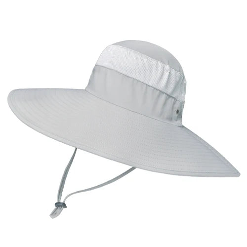 Women Wide Brim Solid Color Waterproof Boonie Hats