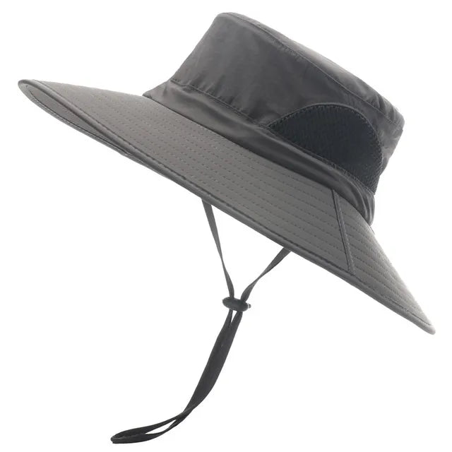 Unisex Large Brim Waterproof Breathable Outdoor Quick Dry Boonie Hat