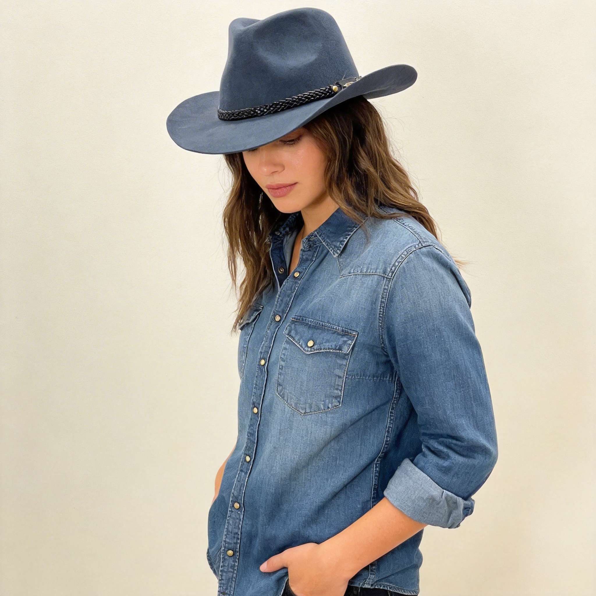 Classic Denim Blue Hat