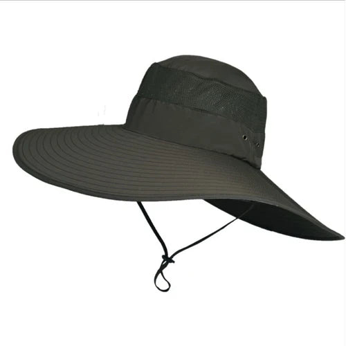Women Wide Brim Solid Color Waterproof Boonie Hats