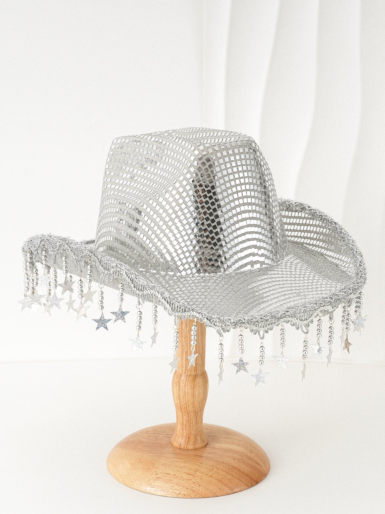 Adjustable Rhinestone Star Cowboy Hat with Tassels