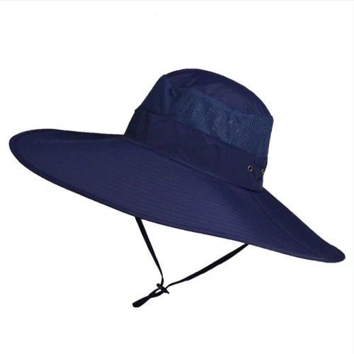 Women Wide Brim Solid Color Waterproof Boonie Hats