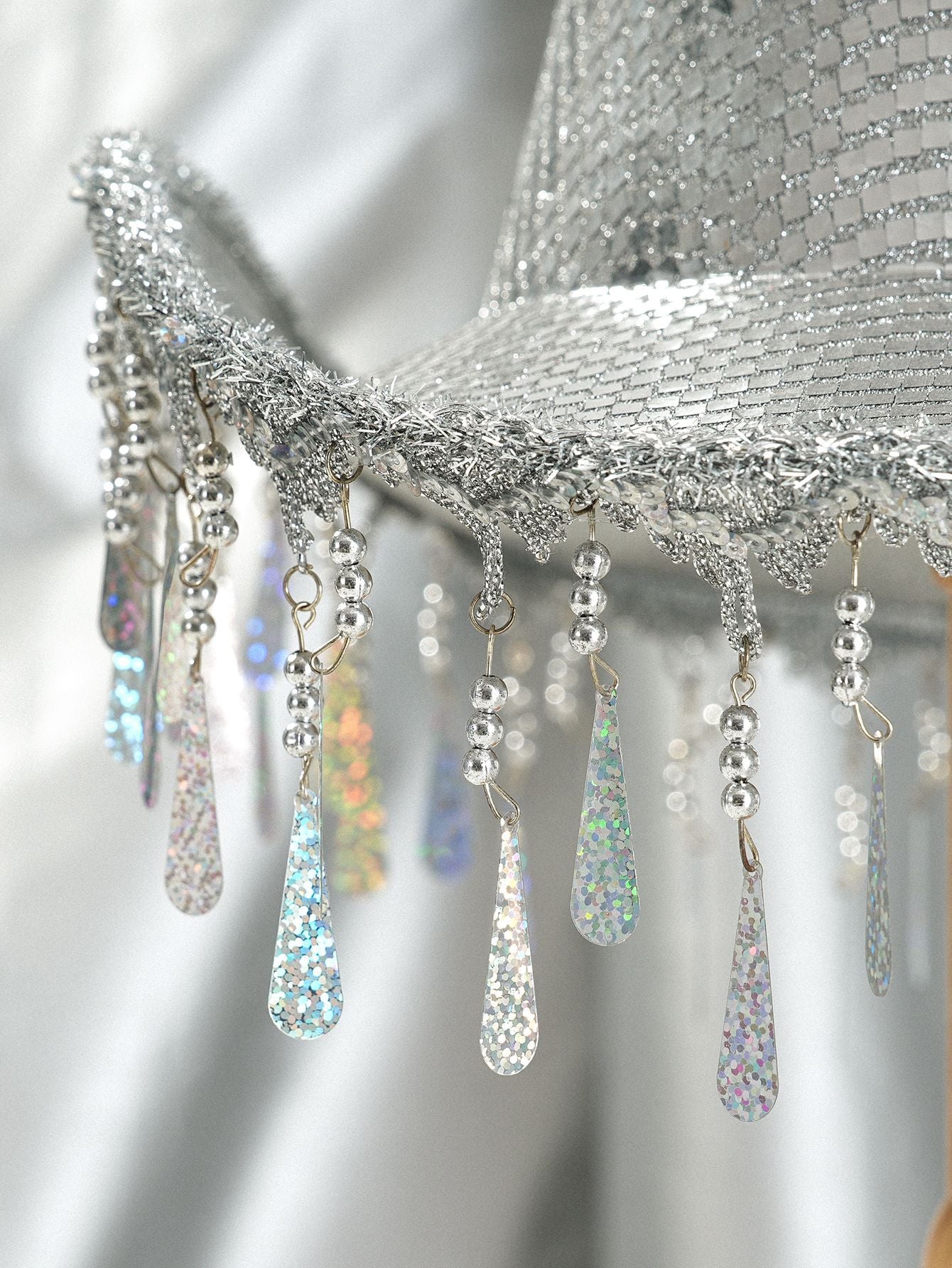 Adjustable Rhinestone Star Cowboy Hat with Tassels