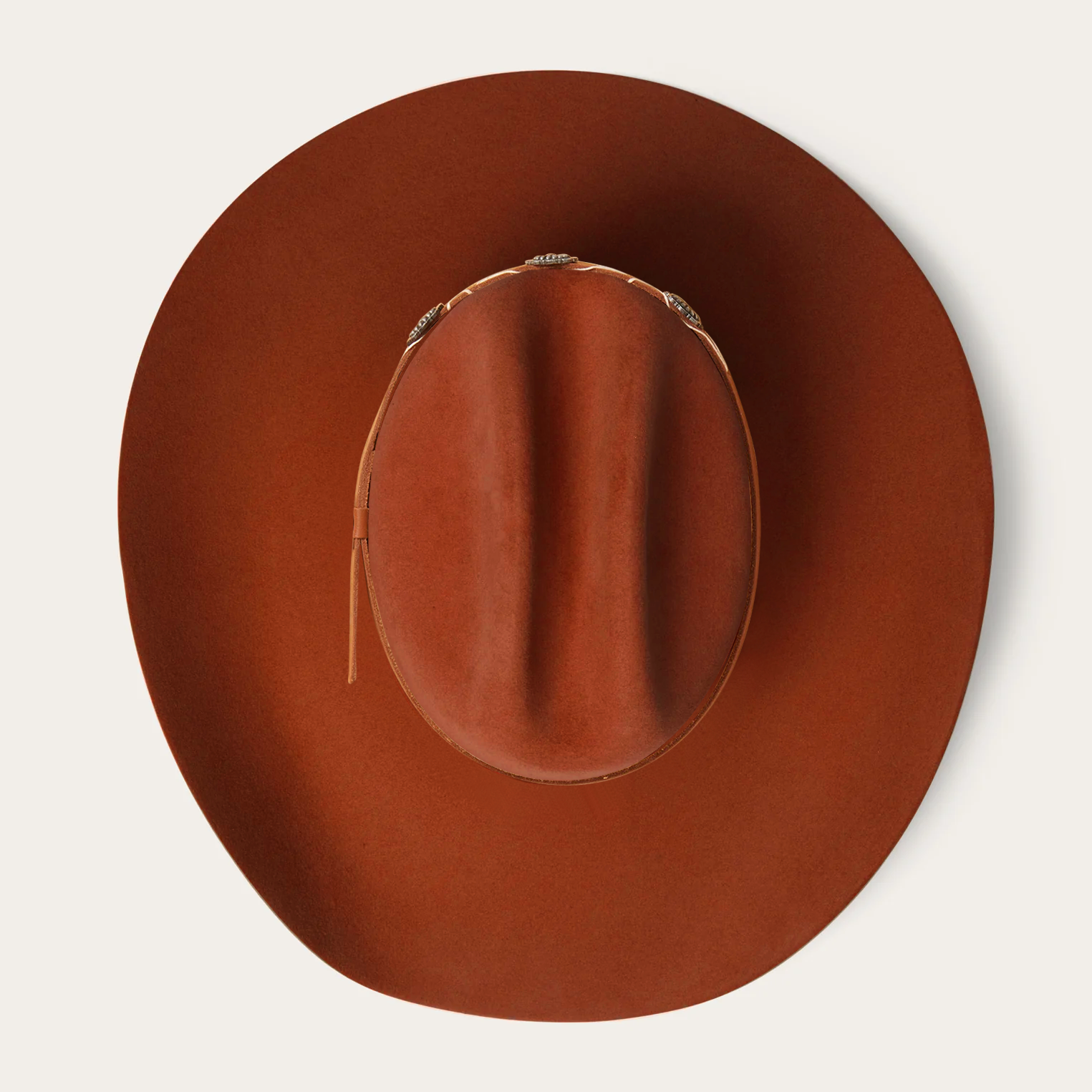 Rustic Felt Cowboy Hat -  Red