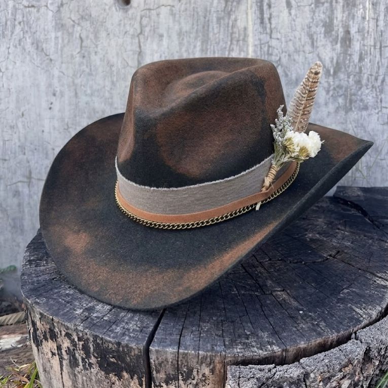 Classic Teardrop Crown - Black with Rustic Design