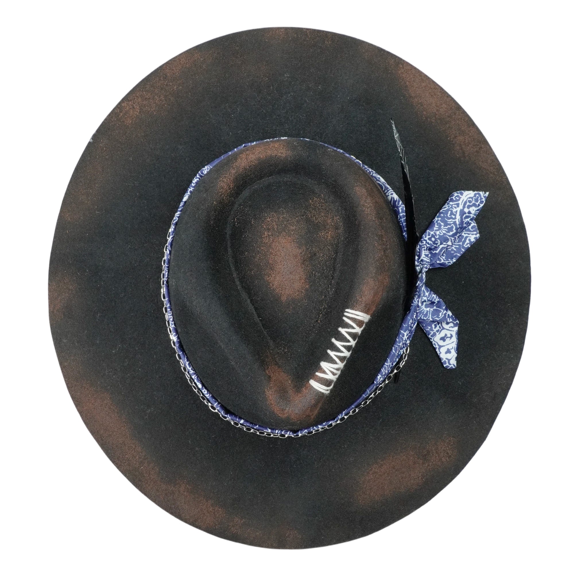 Modern Felt Hat – Sleek Black, Mixed-Media Band
