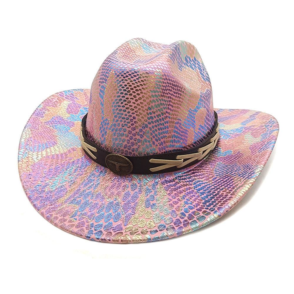 Rainbow Western Cowgirl Hat