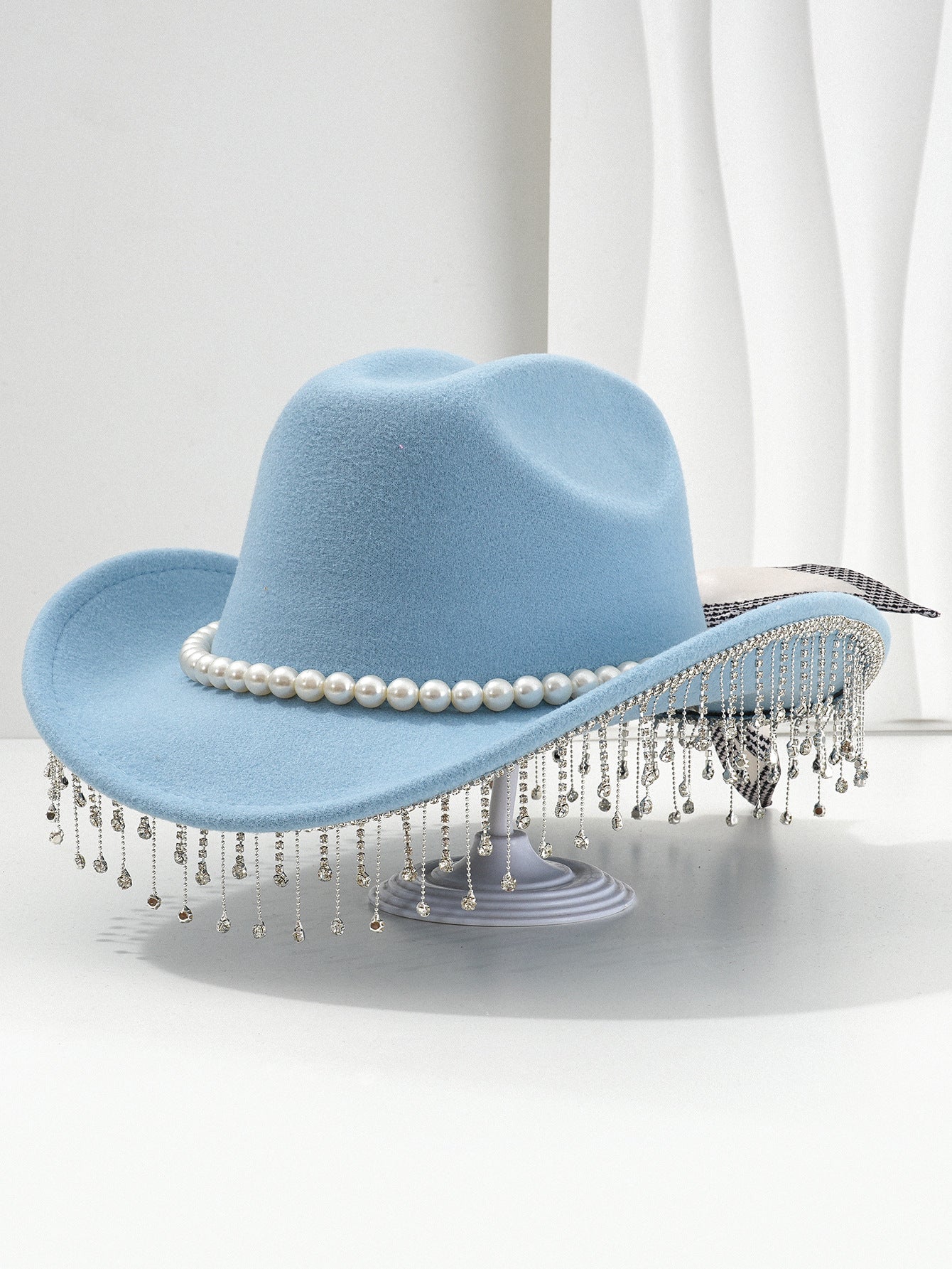 Adjustable Sparkling Cowboy Hat with Tassels