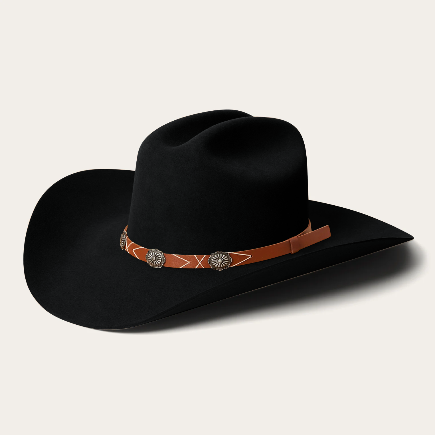 Rustic Felt Cowboy Hat -  Red