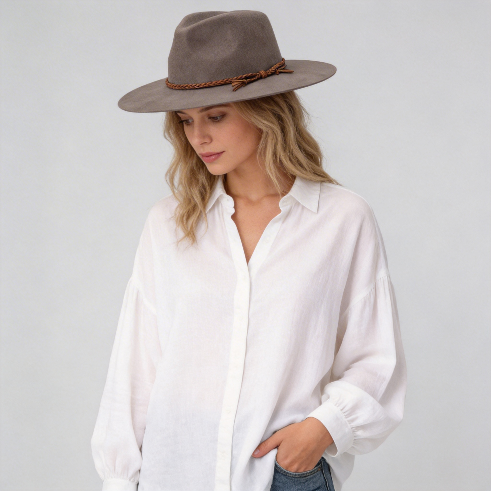Modern Earthy Gray Hat