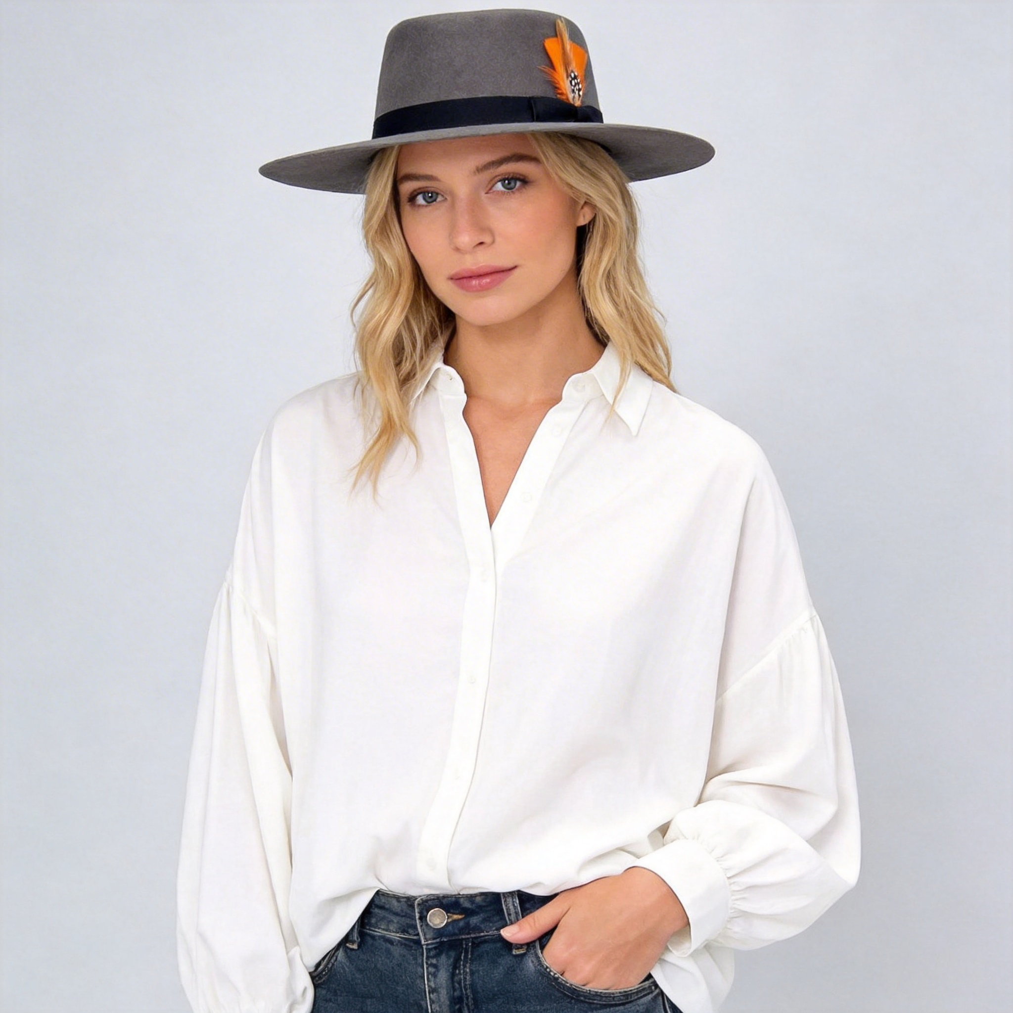 Slate Gray Gambler Hat