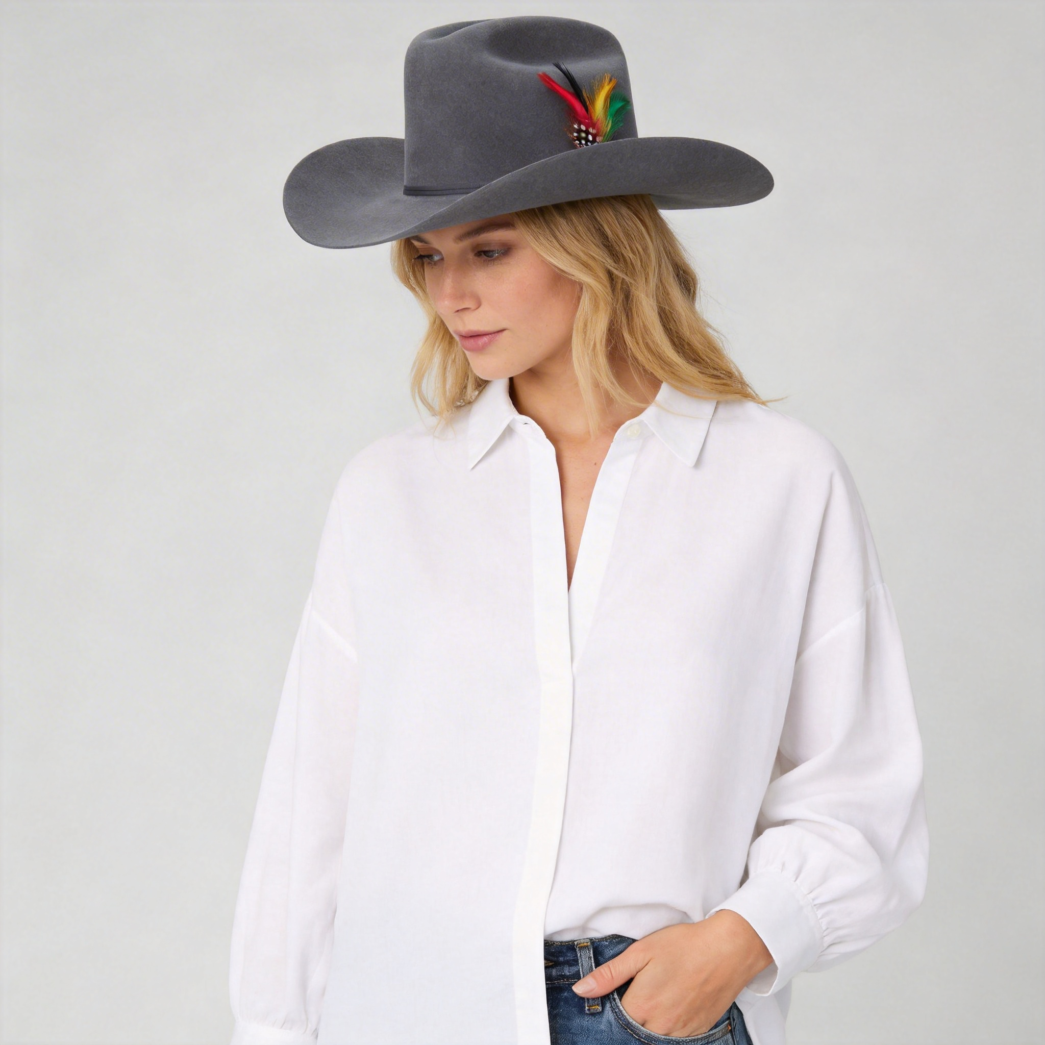 Women Western Felt Cowboy Hat