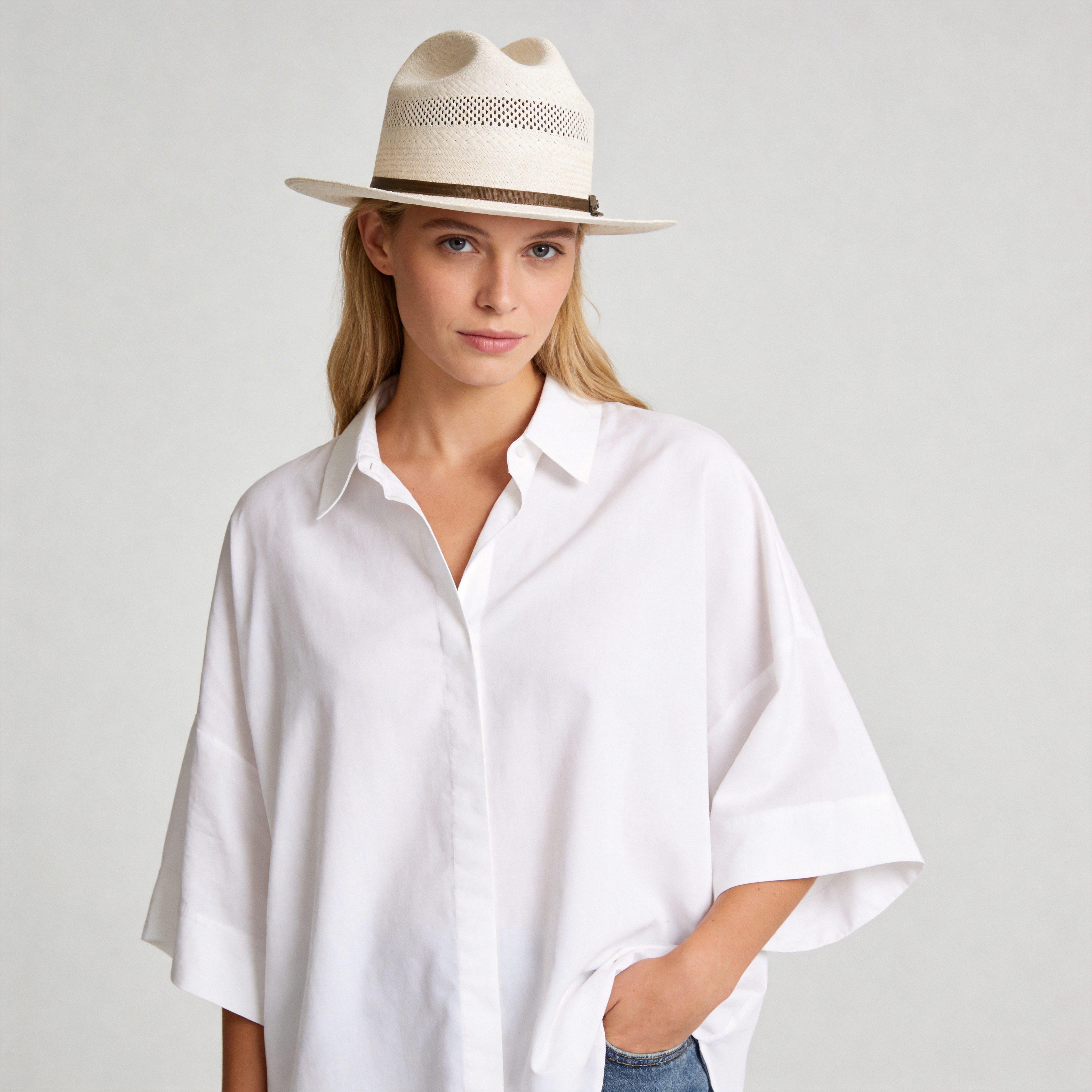 Rustic Ranch Straw Cowboy Hat