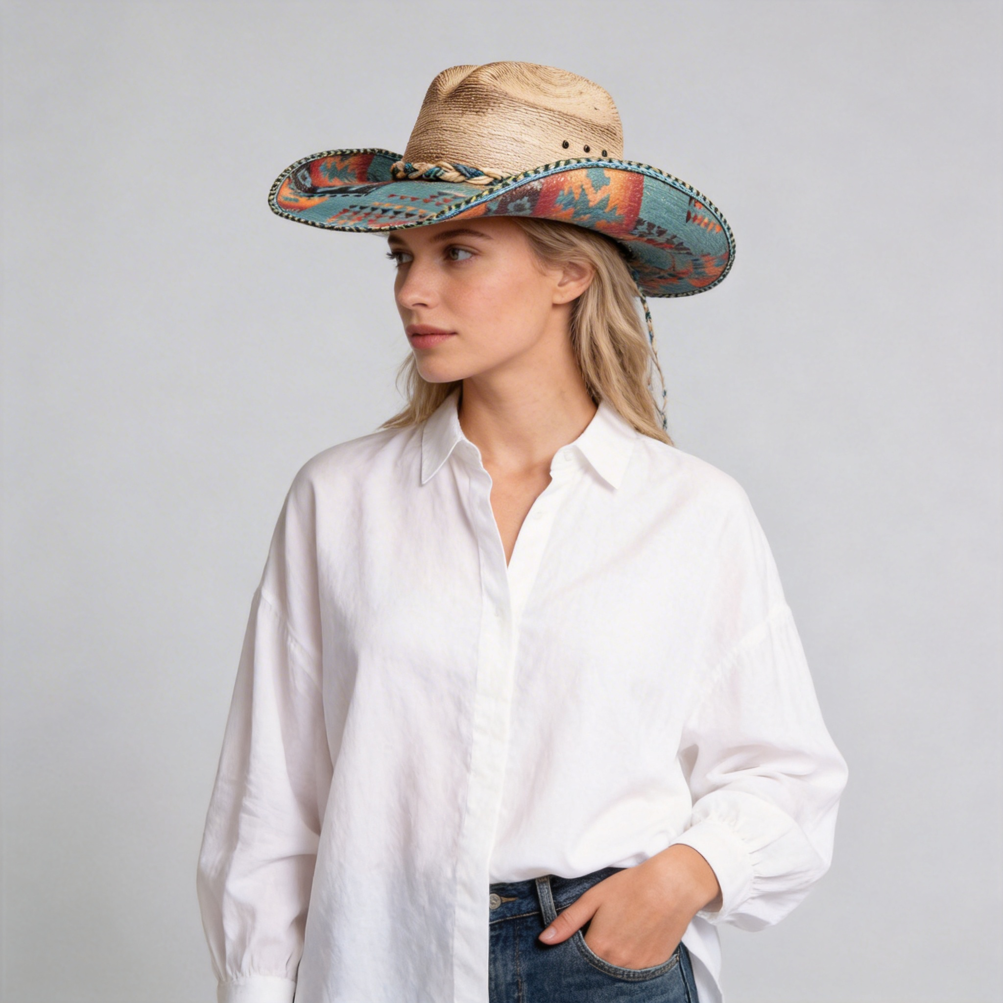 Contemporary-Straw Cowboy Hat